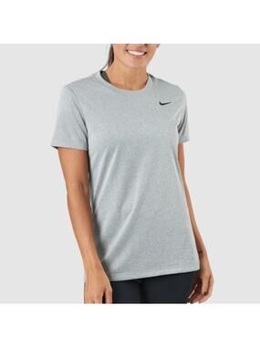 NIKE Dri-FIT Performance Training T-Shirt Short-Sleeve Crew Neck Gray Womens M